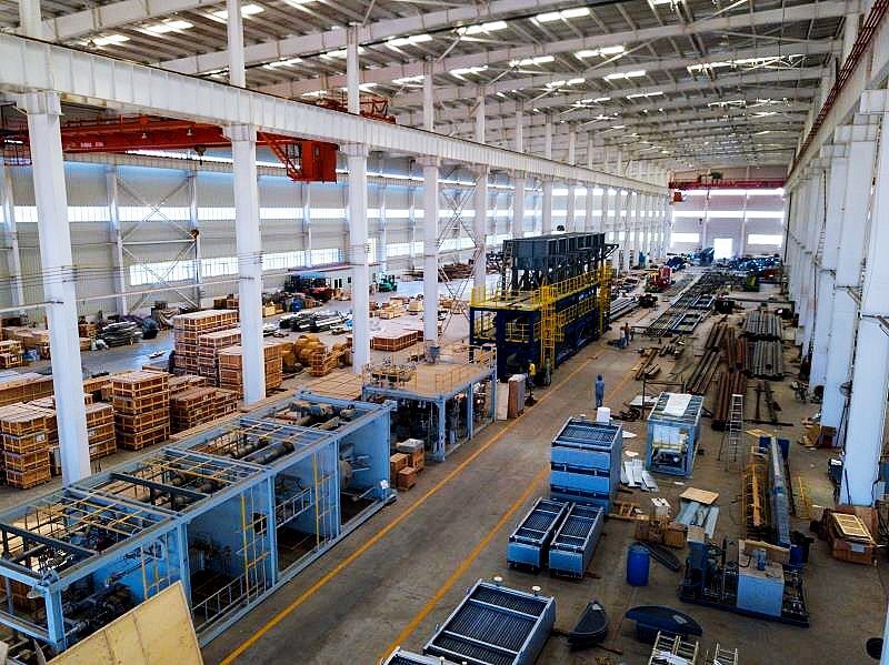 bird view of our structured workshop which are assembling the modular oil refinery equipment for Nigeria project_副本 bird view of our structured workshop which are assembling the modular oil refinery equipment for Nigeria project_副本